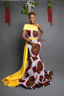 Robe longue à imprimé africain pour femme, robe longue Ankara pour femme.