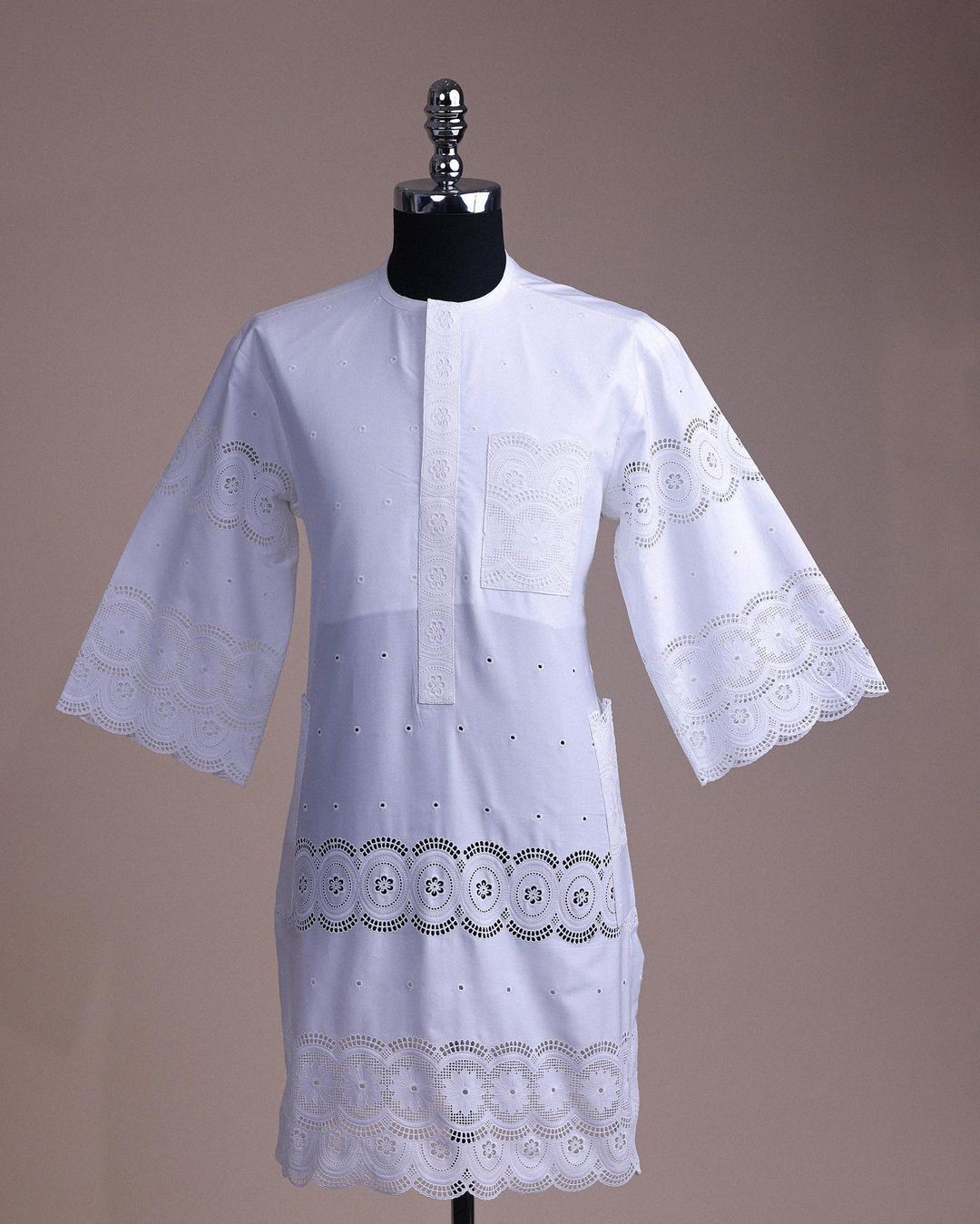 lace dress for men SOLD OUT Button Up Shirt in Men's XL Made of lightweight woven fabric combined with delicate lace panels Lace styles for men 2025