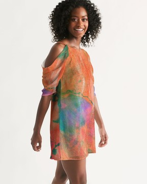 ROBE A-LIGNE TUTU ÉPAULES OUVERTES