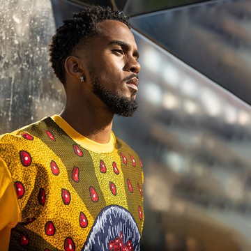 Sweat-shirt coton jaune theme Jollof