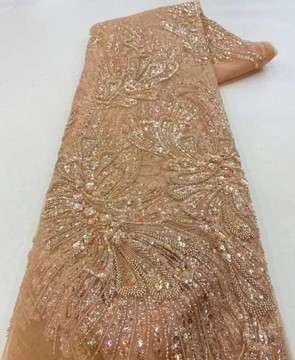 Tissu en dentelle perlée, 5 yards