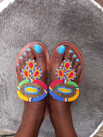 Masai sandals, Beaded sandals, African sandals