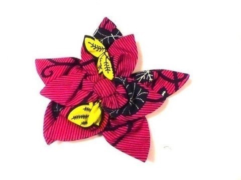 Barette/ broche en wax  CONGO