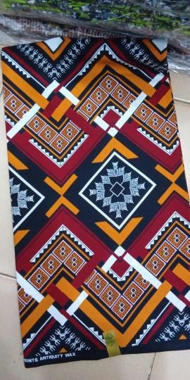 Tissus African Wax 100 % coton 1 yard " allons seulement "