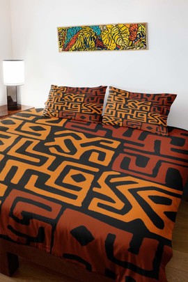 Kuba African Style Bedding Sets Duvet and Pillow Covers (MORE SIZES AVAILABLE)
