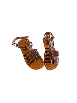 Sandale en cuir véritable haute qualité fait main mode femme
