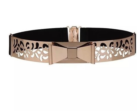 Gold metallic belt