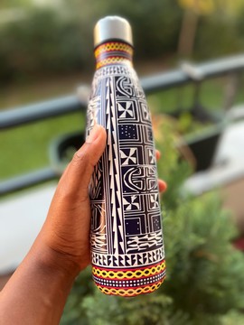 Insulated bottle Ndop African wax pattern, Pince de Joie