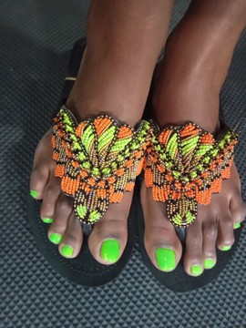 African Women maasai sandals/feb2021/newstock/leather/flat sandals