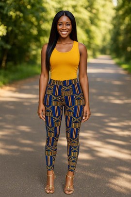 Leggings africains en kente pour femmes – Imprimé du patrimoine ghanéen