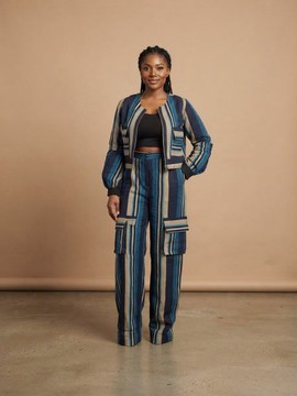 Ensemble asymétrique deux pièces à motifs