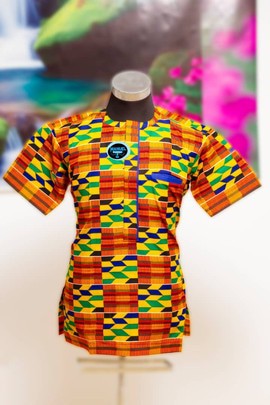 Manuel Fashion Kente Short-Sleeve Shirt