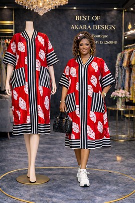 Ankara Casual Midi Dress