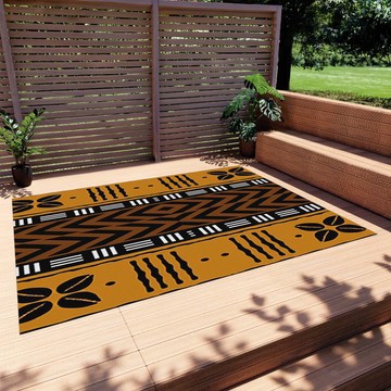 Multicolor Outdoor Rug Unique Carpet African Mudcloth (LARGER SIZES AVAILABLE)