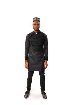 Half Collar Dress Shirt, African Men Shirt, African Clothing, Wandizi Shirt