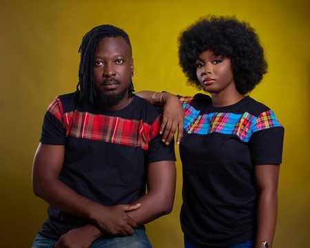 “Abidjan” unisex cotton and wax t-shirt