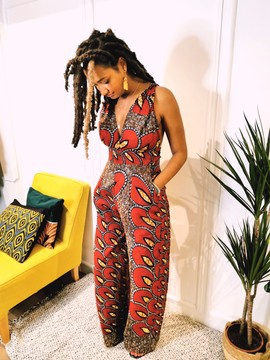 Peacock feather jumpsuit