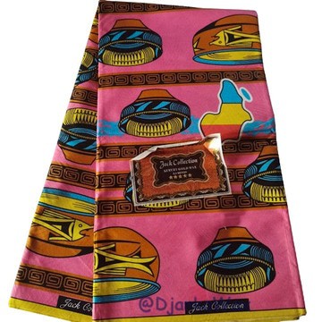 Tissu pagne Ndop Cameroun en coton léger 3 yards
