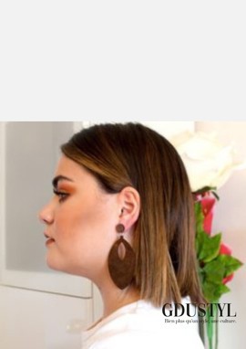 Boucles d’oreille en bois « Himbane »