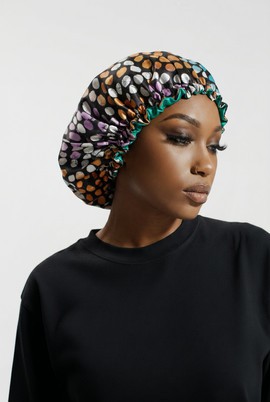 Reversible silk beanie / satin nightcap / hair accessories for women