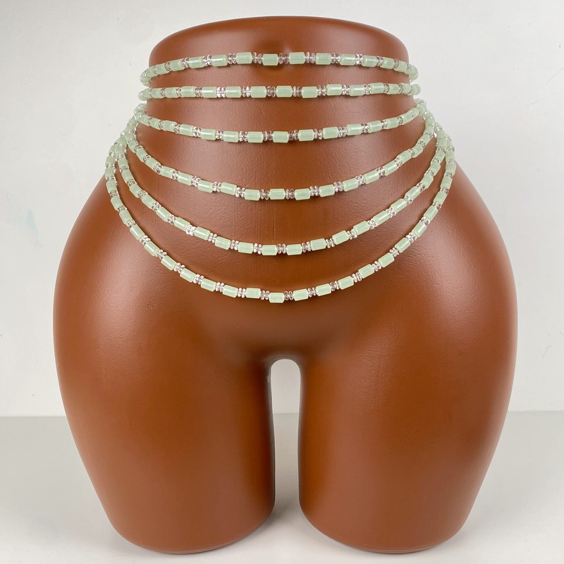 Bijoux De Corps – Perles De Hanche / Taille En Verre Blanc – Marque Neerem (neuf)