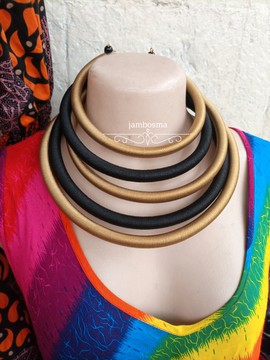 Collier femme, tour de cou Maasai, collier de perles africaines, collier moderne