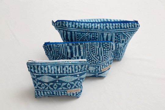 Small Wax NDOP toiletry bag Handmade