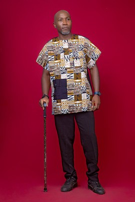 Belle tunique homme en tissu imprimé aux motif africain