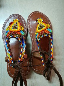 African kids Maasai gladiator sandals