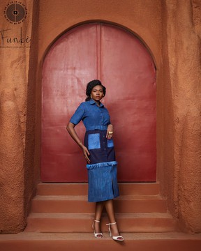 TERRES fringed dress