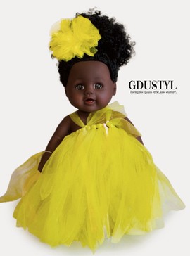 Black doll "Nasha"