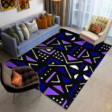Colorful Rug Bogolan African Carpet (LARGER SIZES AVAILABLE)