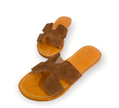 Sandale en cuir véritable haute qualité fait main mode femme