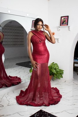 Longue robe de soirée sirène à col croisé, robe de bal, robes de femmes africaines