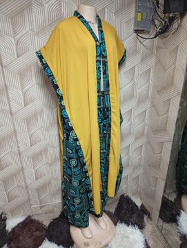 African Kimono and Palazzo Pants Set, Ankara Wide Leg Trouser Set, Women's Matching Outfit
