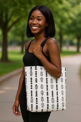 Mudcloth Tote Bag African Print | Afrocentric Fashion | Large Capacity