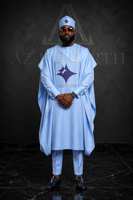 Agbada pour homme et chapeau