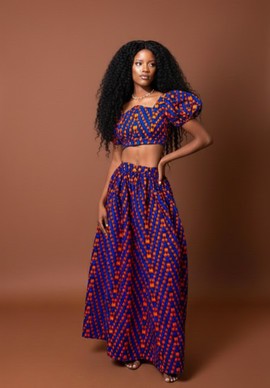 Ensemble chic court à motifs deux pièces