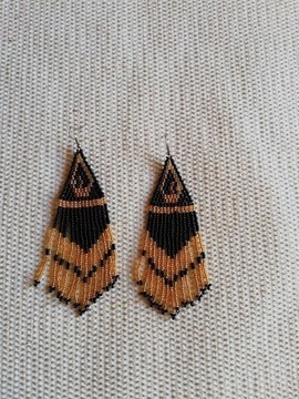 African beaded zulu earrings, Beaded Tassel earrings, Boho earrings, Gift for her, Fringe earrings