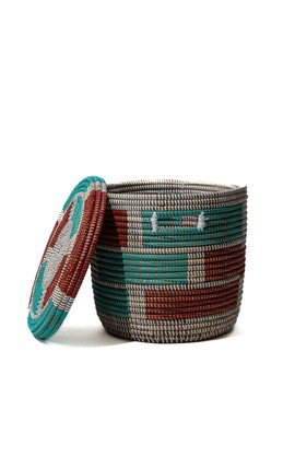 Panier de rangement avec couvercle