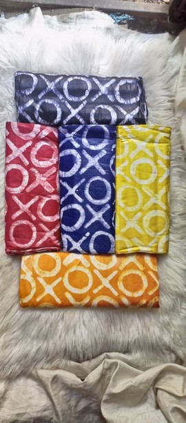 Conception africaine Adire Batik XO 100% coton 5 yards