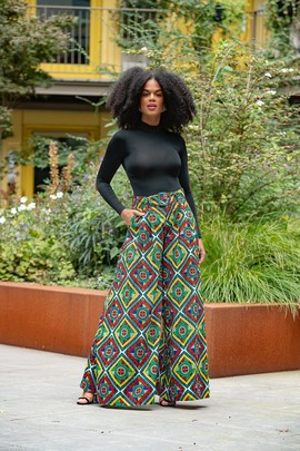 ESHE MULTICOLOUR PALAZZO TROUSER