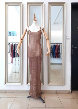 MUSTARD BOGO NET STRAP DRESS