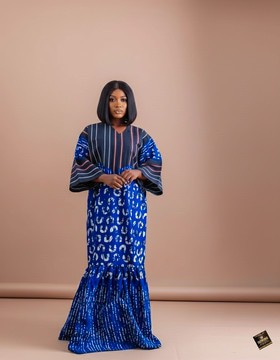 Indigo Fusion Mixed-Print Maxi