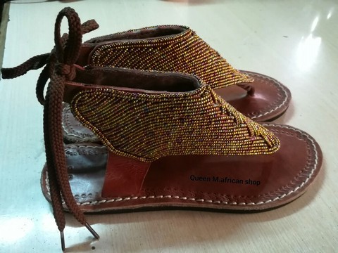 African Women Maasai Boot Sandals