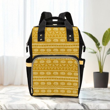 Mud Cloth Minimalist Traditional Backpack | Boho Fashion | Diaper Bag