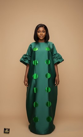 Robe à pois Lumina émeraude