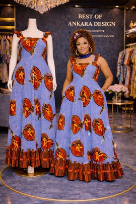 Ankara Maxi Dress with Straps – African Print Long Gown