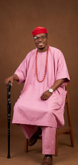 Pink Dashiki with Red Cap Traditional Set