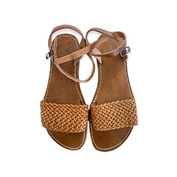 Sandale en cuir véritable haute qualité fait main mode femme